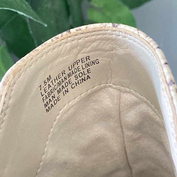 Gianni Bini Cream Cut Out Snakeskin Cowboy Booties - Picture 5 of 13